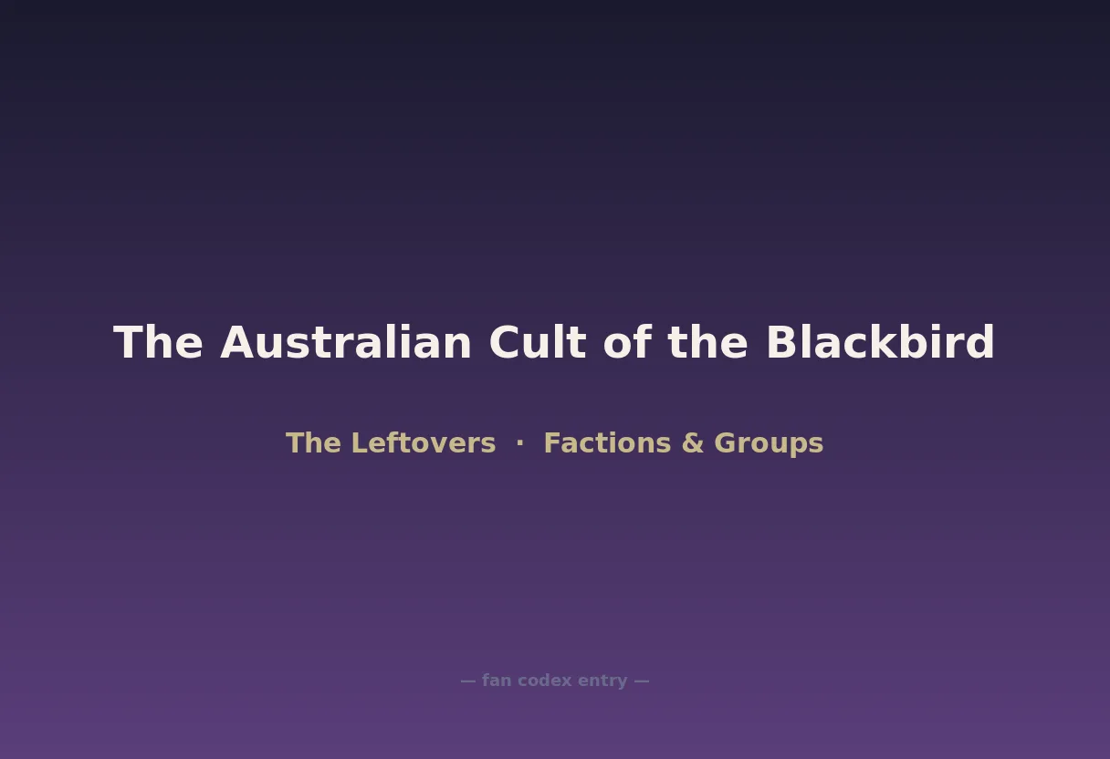 The Australian Cult of the Blackbird