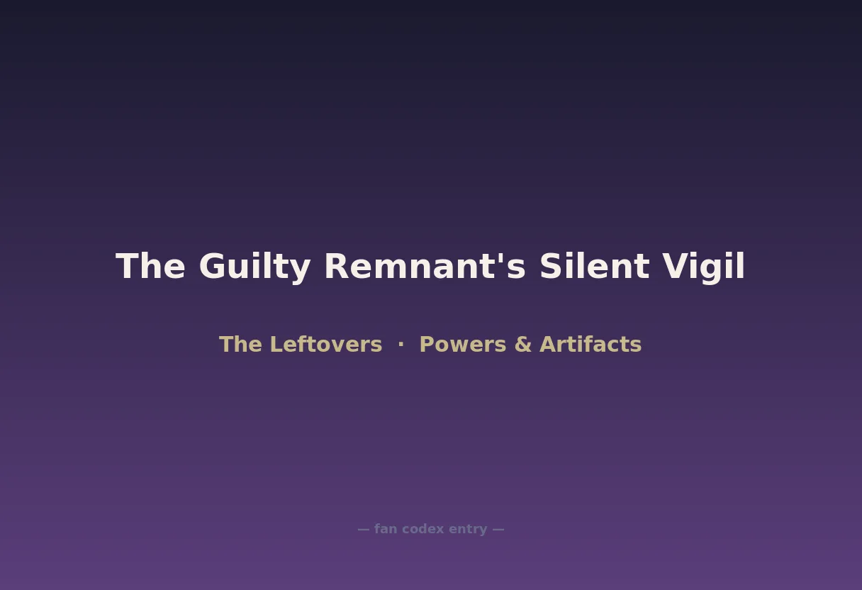 The Guilty Remnant's Silent Vigil