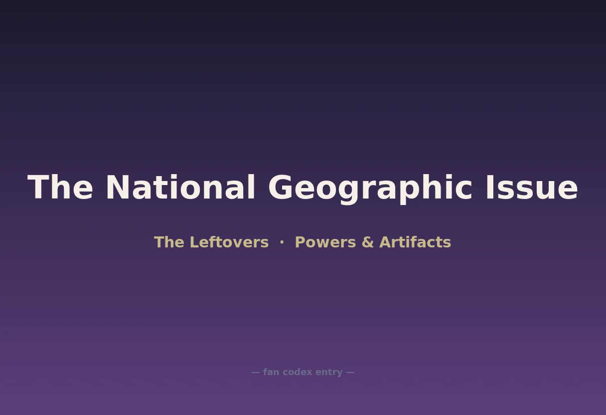 The National Geographic Issue